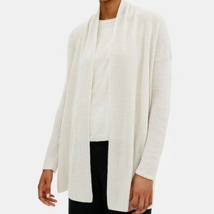 Eileen Fisher classic ‘bone’ long cardigan